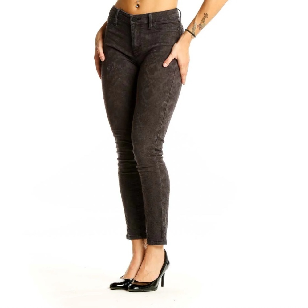 Pilcro and the Letterpress Black Lace Detail Jeans Size 28